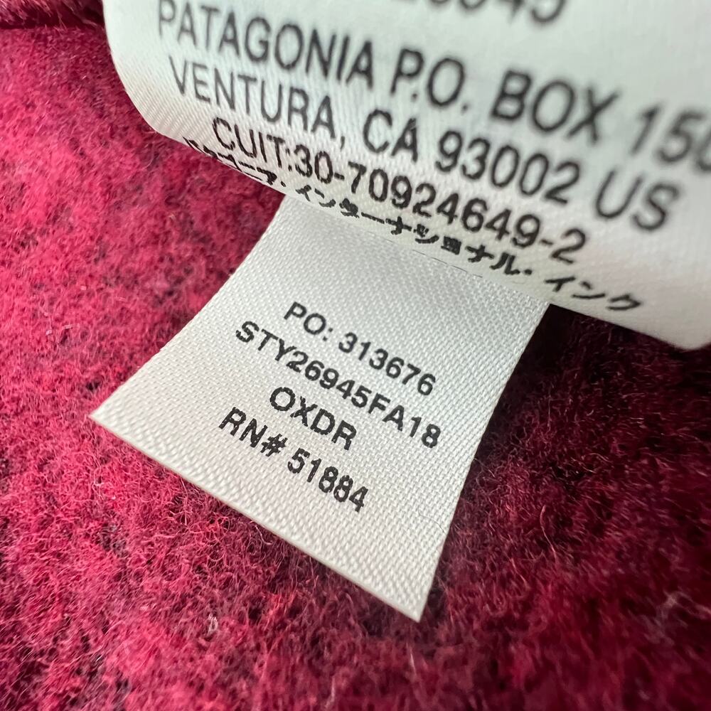 Patagonia Woolyester Fleece Jacket Women L Oxide Red Recycled Wool Worn Wear NEW - Picture 10 of 10